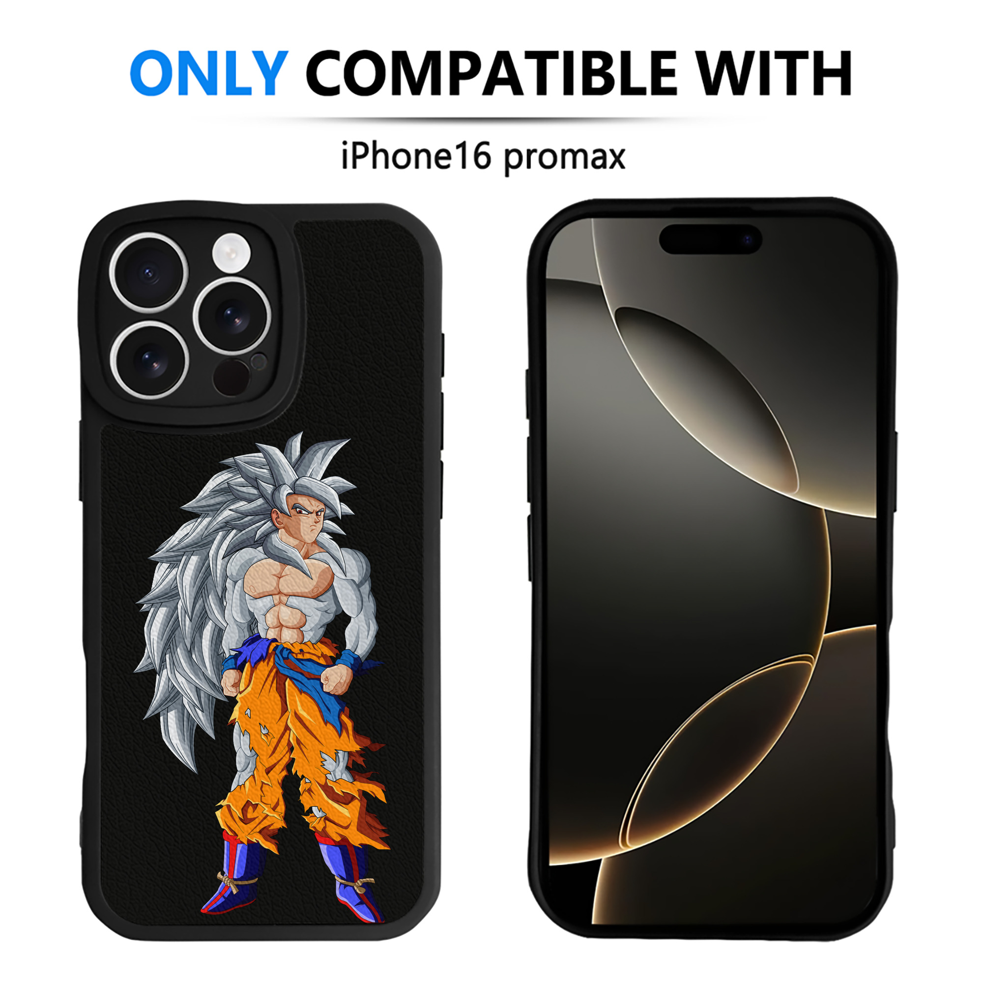（画像用） ドラゴンボール 孫悟空（そん ごくう）Son Goku カカロット DRAGON BALL Kakarotto 【iPhone 16シリーズ対応】シリコンスマホケース（レザー調） 材質：シリコン